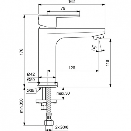 Смеситель для раковины Ideal Standard Cerafine О BC554AA
