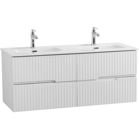 Тумба под раковину Cezares DUET-N-1200-4C-SO-2-BL Bianco Lucido