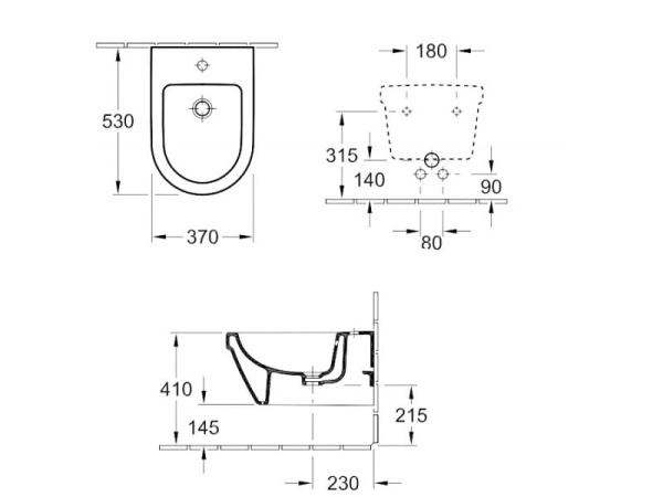 Биде подвесное Villeroy & Boch Omnia Architectura 54840001