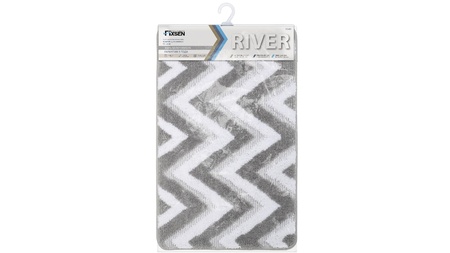 Коврик для ванной Fixsen River  серый 50х80 см.  FX-5004K