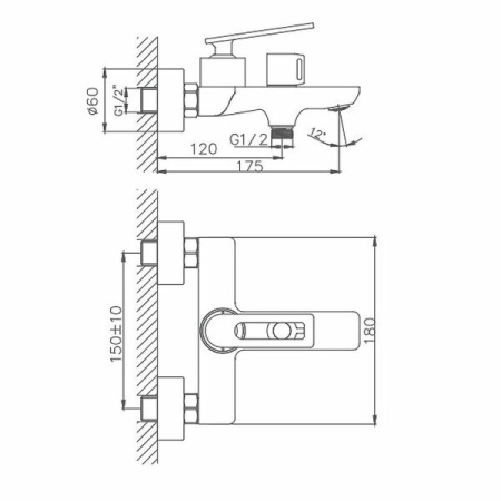 Смеситель для ванны Haiba HB60589