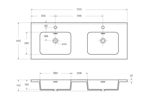 Раковина из искусственного мрамора Cezares 50211