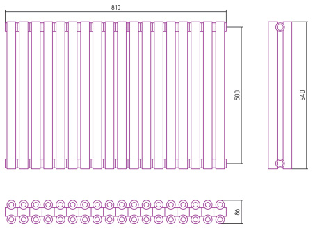 Полотенцесушитель Водяной Сунержа Эстет-00 (50х81) 18 секций Матовое Золото 032-0332-5018