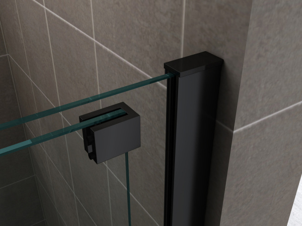 Душевая перегородка (120х200) ABBER Komfort AG09120B черный