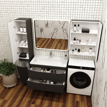 Тумба под раковину напольная Style Line Бергамо СС-00002366 черный