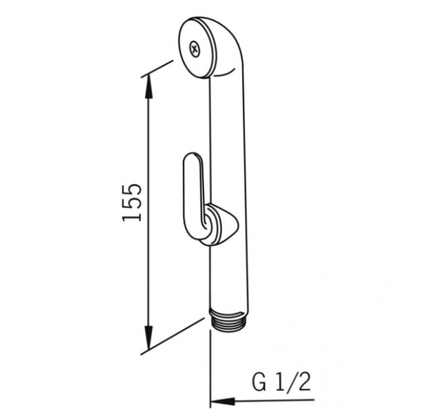 Белая лейка с затворной кнопкой Oras Bidetta 242050-11