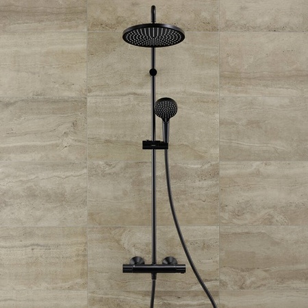 Душевая система Hansgrohe Vernis Blend, Showerpipe 240 1jet EcoSmart  26428670 черный матовый