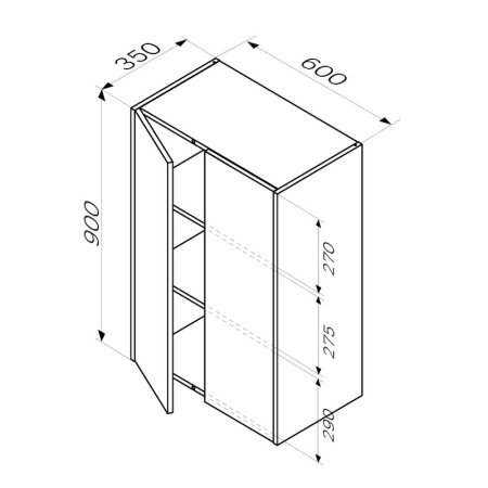 Подвесной шкаф AM.PM Func 60 M8FCH06029WG