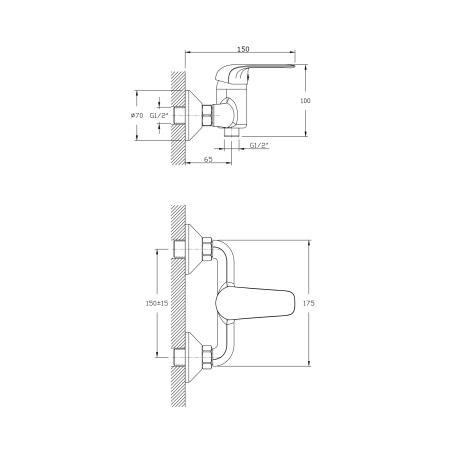 Смеситель для душа RUSH Fiji FI1835-63