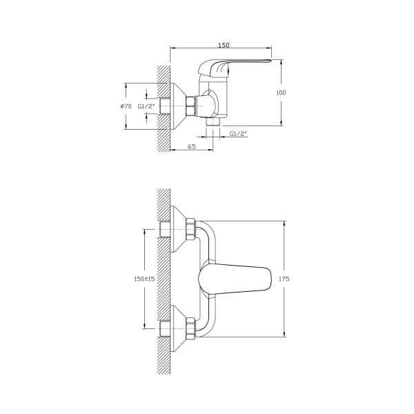 Смеситель для душа RUSH Fiji FI1835-63 Смеситель для душа RUSH Fiji FI1835-63