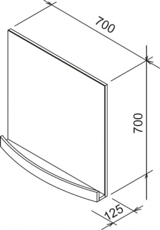 Зеркало Ravak Evolution 70х70 белое X000000781