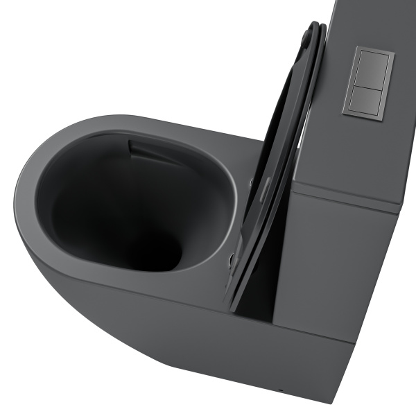 Унитаз напольный безободковый Grossman  GR-4494GMSQ с сиденьем микролифт