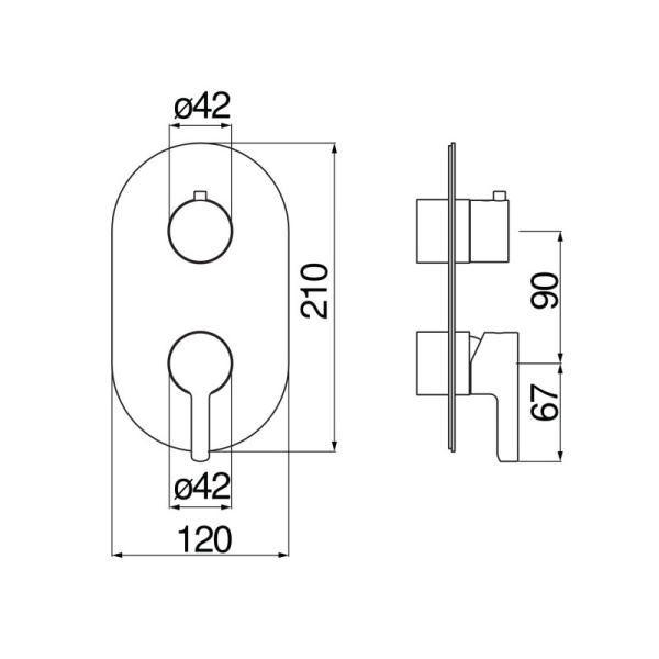 Смеситель для душа Nobili Lira WE81102/LRCR