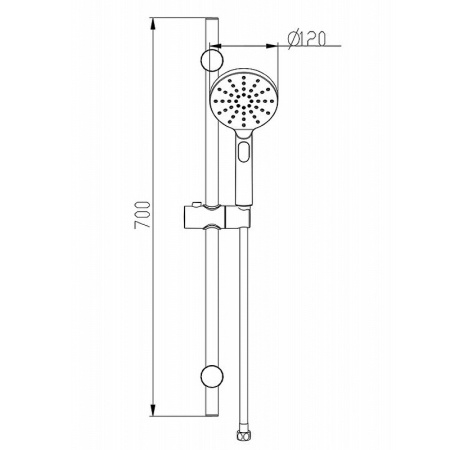 Душевой гарнитур Bravat Source D171BW-ENG