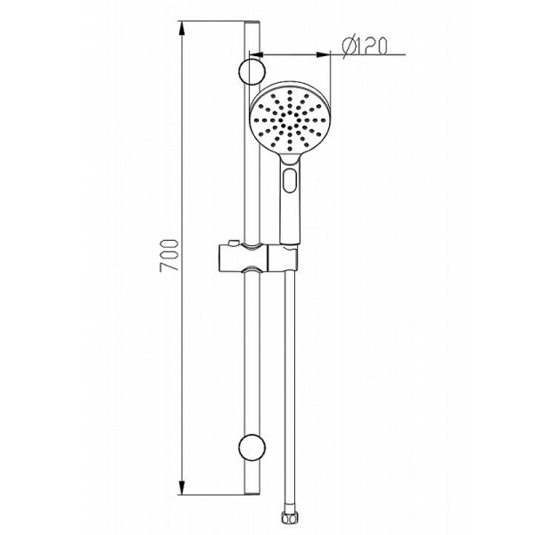 Душевой гарнитур Bravat Source D171BW-ENG