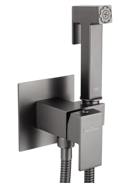 Смеситель с гигиеническим душем встраиваемый WONZON & WOGHAND, темный графит WW-88829903-BGM Смеситель с гигиеническим душем встраиваемый WONZON & WOGHAND, темный графит WW-88829903-BGM