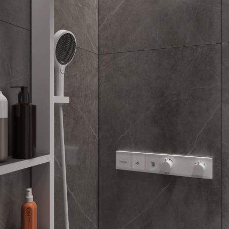 Термостат для душа на 2 потребителя Hansgrohe RainSelect 15380700 белый матовый 