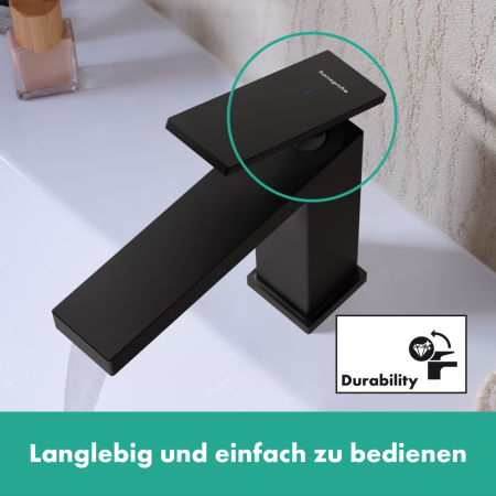 Кран для холодной воды без донного клапана Hansgrohe Tecturis E 73013670 черный матовый