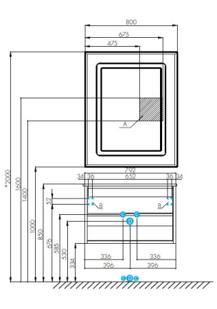 Тумба с раковиной Акватон Римини 80 1A2267K1RN010