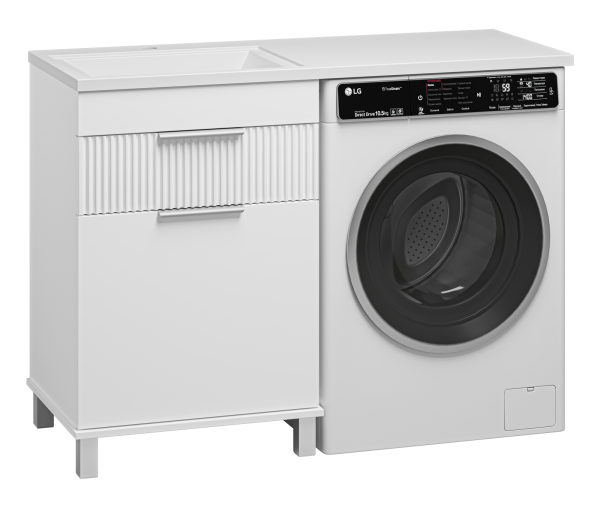 Тумба с раковиной под стиральную машину 60 Brevita Enfida УТ000024653