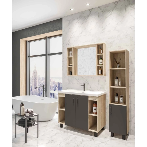 Зеркало (102х77) Grossman Флай 201001 универсальное дуб сонома