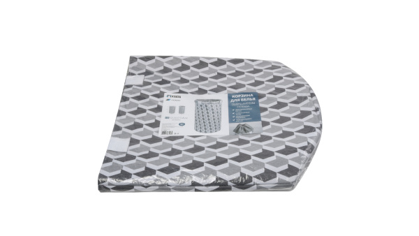 Корзина для белья FIXSEN SMART STYLE на завязках серая FX-1033A