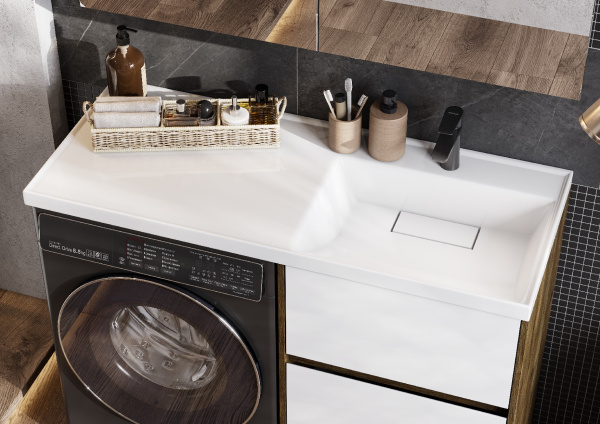 Тумба под раковину над стиральной машиной Aquaton Лондри 60 1A2669K2LHDR0