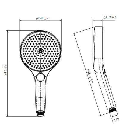 Душевая лейка AQUAme AQM8504CR