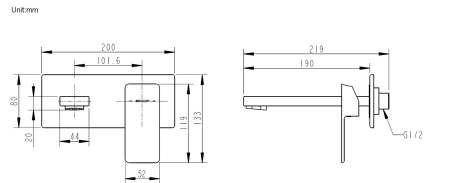 Смеситель для раковины Bravat Phillis P69183C-ENG
