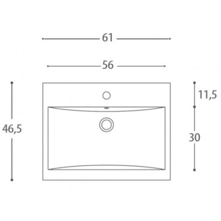 Раковина Eban Clever FPLCL061-B*1