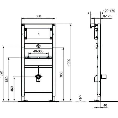 Инсталляция для писсуара Ideal Standard PROSYS R016367