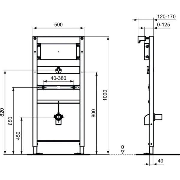 Инсталляция для писсуара Ideal Standard PROSYS R016367