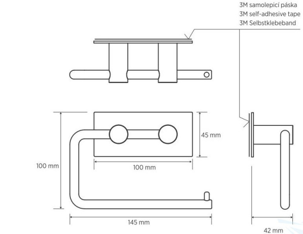 Держатель туалетной бумаги, черный Bemeta Easy 163112220
