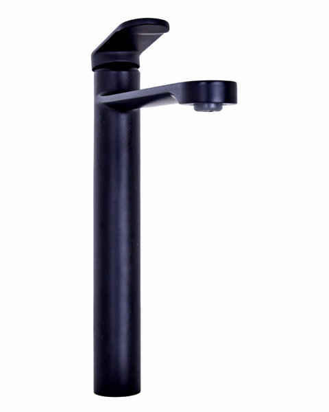 Смеситель для накладной раковины однорычажный высокий Orange Vesper M10-121b черный