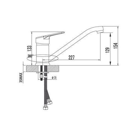 Смеситель для кухонной мойки Lemark Luna (LM4104C)