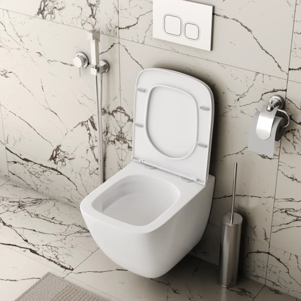 Унитаз подвесной безободковый Grossman  GR-4497SQC с сиденьем микролифт