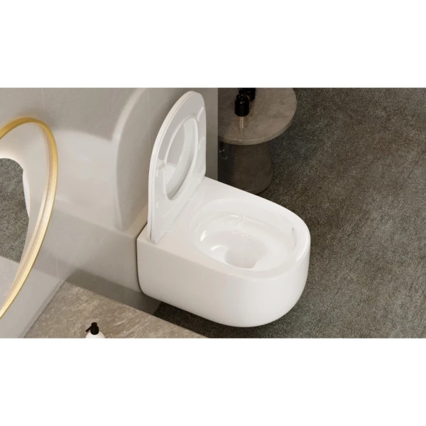 Унитаз ABBER Bequem AC1104TN подвесной белый, безободковый