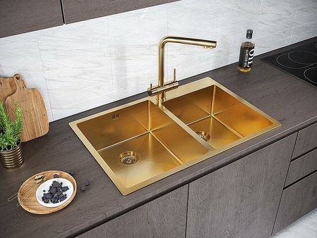 Кухонная мойка Paulmark  Helfer PM237851-BG брашированное золото