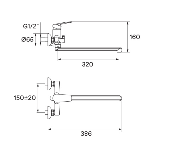 Смеситель для ванны Santek Марион  WH5A12006C001