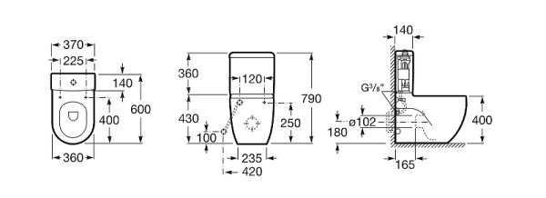 Унитаз напольный Roca Meridian 341242000+342248000 с бачком