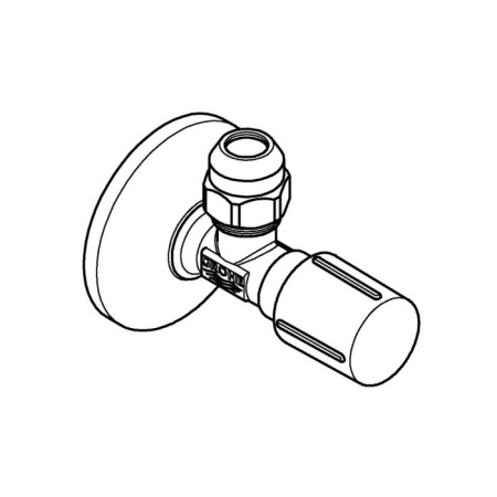 Угловой вентиль с металлической розеткой GROHE 22074KF0 (22074KF0) черный матовый