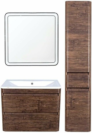 Зеркало с подсветкой Style Line Атлантика (80x80) СС-00000671 белый