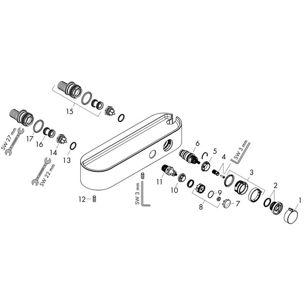 Термостат для душа Hansgrohe ShowerTablet Select 24360700 белый матовый