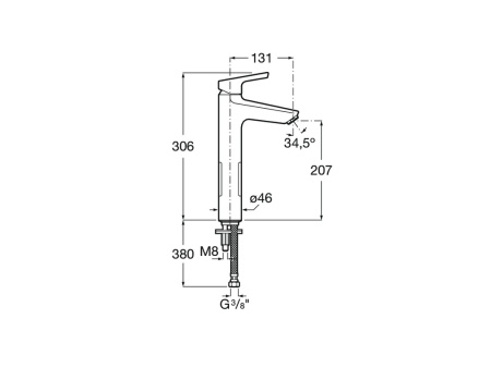 Смеситель для раковины Roca Malva 5A373BC00