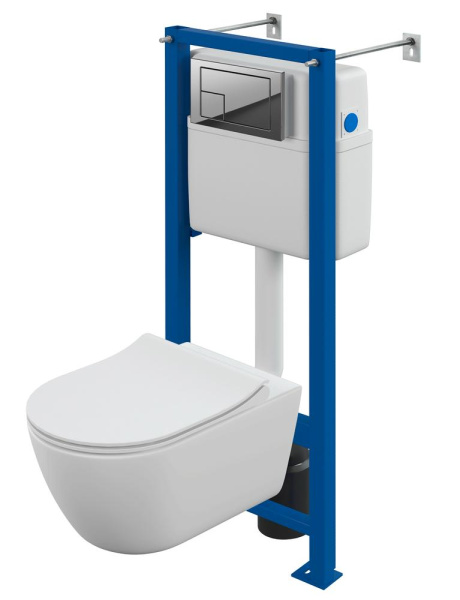 Комплект унитаза Cersanit NATURE OVAL CO DPL EO SLIM + VECTOR + CORNER 64576