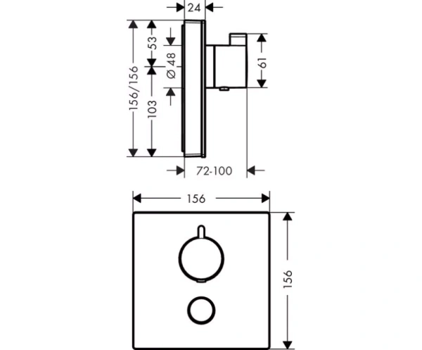 Термостат для душа Hansgrohe ShowerSelect Highflow 15735400 белый