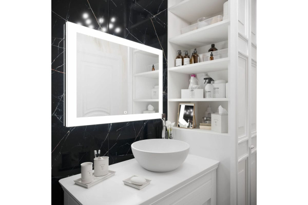 Зеркало с подсветкой и функцией антизапотевания Art&Max SOLI AM-Sol-900-700-DS-F-H