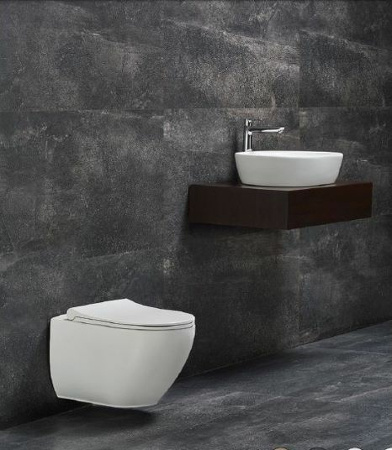 Подвесной безободковый унитаз с сиденьем микролифт beWash Bogen 88393201