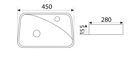Раковина подвесная (40,5х28) Gid N9276L