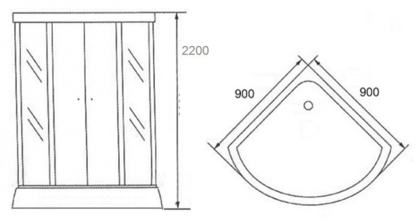 Душевая кабина Niagara NG-1708-01B